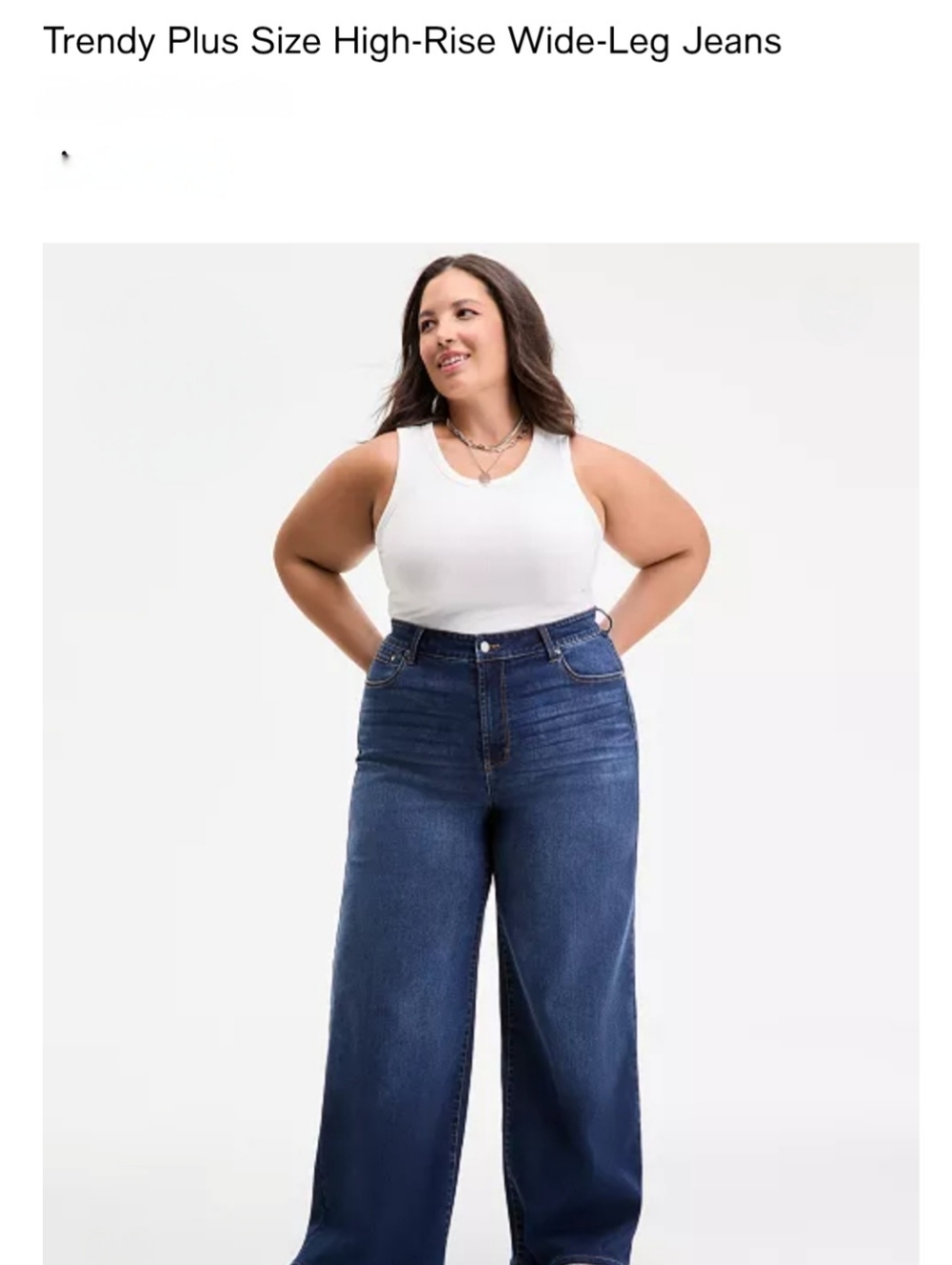 High-Rise Wide-Leg Jeans in Light Blue Denim